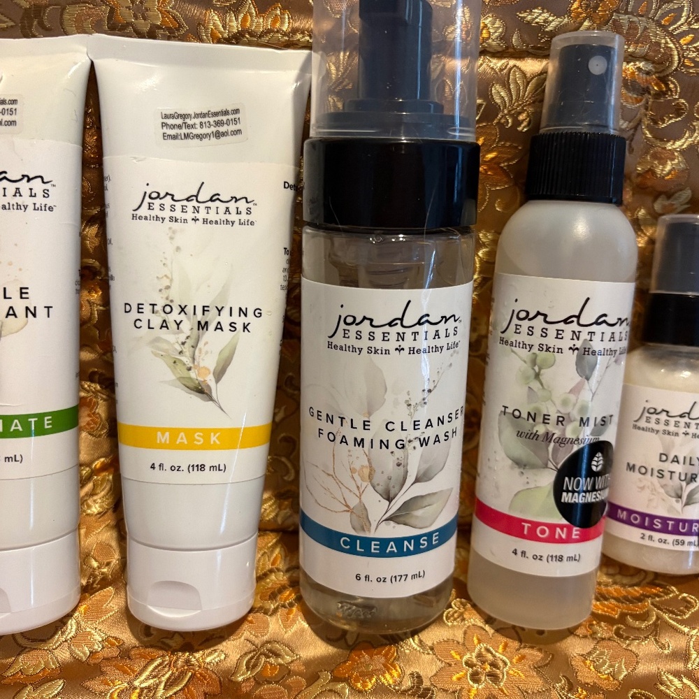 5 Step Facial Care System Skincare Set Cleanse Tone Moisturize-Jordan Essentials